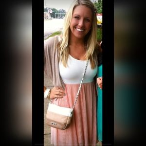 Women's dress, small/medium, pink and white